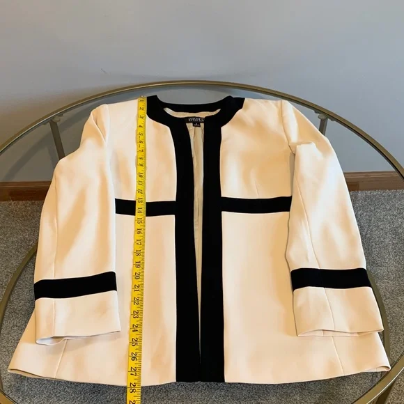 Kasper Open Blazer with black trim Size 8 - Picture 12 of 16